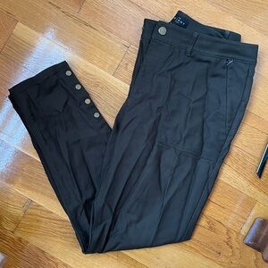 White House Black Market Army Green Cropped Pants